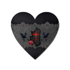 The Crows With Cross Heart Magnet by FantasyWorld7