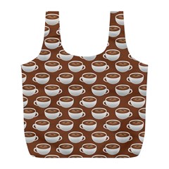 Coffee On Coffee Full Print Recycle Bag (l) by bloomingvinedesign