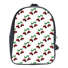 Cherries Pattern School Bag (xl) by bloomingvinedesign