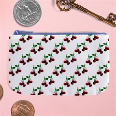 Cherries Pattern Large Coin Purse by bloomingvinedesign