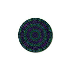 Texture Pattern Line Colorful Circle Art Background Design Decorative Symmetry Style Shape  Golf Ball Marker (10 Pack) by Vaneshart