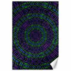 Texture Pattern Line Colorful Circle Art Background Design Decorative Symmetry Style Shape  Canvas 20  X 30  by Vaneshart