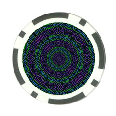 Texture Pattern Line Colorful Circle Art Background Design Decorative Symmetry Style Shape  Poker Chip Card Guard by Vaneshart