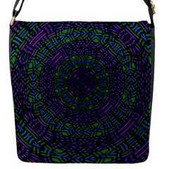 Texture Pattern Line Colorful Circle Art Background Design Decorative Symmetry Style Shape  Flap Closure Messenger Bag (s) by Vaneshart