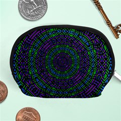 Texture Pattern Line Colorful Circle Art Background Design Decorative Symmetry Style Shape  Accessory Pouch (medium) by Vaneshart