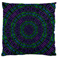 Texture Pattern Line Colorful Circle Art Background Design Decorative Symmetry Style Shape  Standard Flano Cushion Case (one Side) by Vaneshart