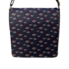 Sushi Pattern Flap Closure Messenger Bag (l) by bloomingvinedesign