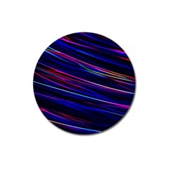 Nightlife Neon Techno Black Lamp Motion Green Street Dark Blurred Move Abstract Velocity Evening Tim Magnet 3  (round) by Vaneshart