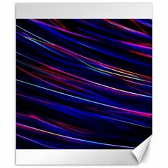 Nightlife Neon Techno Black Lamp Motion Green Street Dark Blurred Move Abstract Velocity Evening Tim Canvas 8  X 10  by Vaneshart