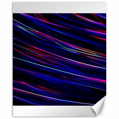 Nightlife Neon Techno Black Lamp Motion Green Street Dark Blurred Move Abstract Velocity Evening Tim Canvas 16  X 20  by Vaneshart