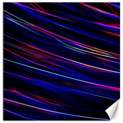 Nightlife Neon Techno Black Lamp Motion Green Street Dark Blurred Move Abstract Velocity Evening Tim Canvas 20  X 20  by Vaneshart