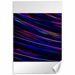 Nightlife Neon Techno Black Lamp Motion Green Street Dark Blurred Move Abstract Velocity Evening Tim Canvas 24  X 36  by Vaneshart