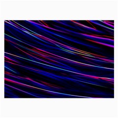 Nightlife Neon Techno Black Lamp Motion Green Street Dark Blurred Move Abstract Velocity Evening Tim Large Glasses Cloth (2 Sides) by Vaneshart