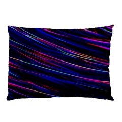 Nightlife Neon Techno Black Lamp Motion Green Street Dark Blurred Move Abstract Velocity Evening Tim Pillow Case by Vaneshart