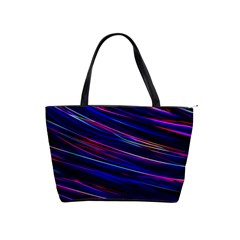 Nightlife Neon Techno Black Lamp Motion Green Street Dark Blurred Move Abstract Velocity Evening Tim Classic Shoulder Handbag by Vaneshart