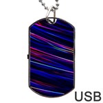 Nightlife Neon Techno Black Lamp Motion Green Street Dark Blurred Move Abstract Velocity Evening Tim Dog Tag USB Flash (One Side) Front