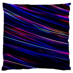 Nightlife Neon Techno Black Lamp Motion Green Street Dark Blurred Move Abstract Velocity Evening Tim Standard Flano Cushion Case (two Sides) by Vaneshart