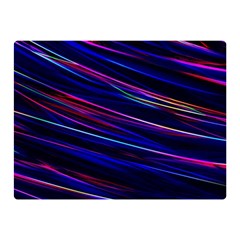 Nightlife Neon Techno Black Lamp Motion Green Street Dark Blurred Move Abstract Velocity Evening Tim Double Sided Flano Blanket (mini)  by Vaneshart