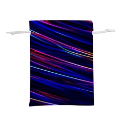 Nightlife Neon Techno Black Lamp Motion Green Street Dark Blurred Move Abstract Velocity Evening Tim Lightweight Drawstring Pouch (m) by Vaneshart