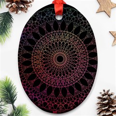 Mandala Fractal Pattern Ornament (oval) by Vaneshart