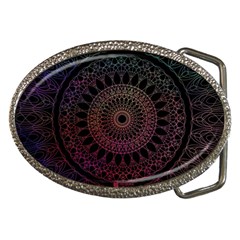 Mandala Fractal Pattern Belt Buckles by Vaneshart