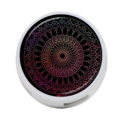 Mandala Fractal Pattern 4-port Usb Hub (two Sides) by Vaneshart