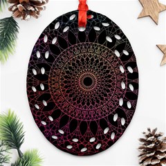 Mandala Fractal Pattern Ornament (oval Filigree) by Vaneshart