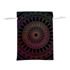 Mandala Fractal Pattern Lightweight Drawstring Pouch (l)