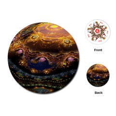 Fractal Cg Computer Graphics Sphere Fractal Art Water Organism Macro Photography Art Space Earth  Playing Cards Single Design (round) by Vaneshart