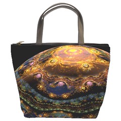 Fractal Cg Computer Graphics Sphere Fractal Art Water Organism Macro Photography Art Space Earth  Bucket Bag by Vaneshart