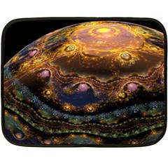 Fractal Cg Computer Graphics Sphere Fractal Art Water Organism Macro Photography Art Space Earth  Double Sided Fleece Blanket (mini)  by Vaneshart