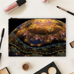 Fractal Cg Computer Graphics Sphere Fractal Art Water Organism Macro Photography Art Space Earth  Cosmetic Bag (large) by Vaneshart