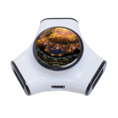 Fractal Cg Computer Graphics Sphere Fractal Art Water Organism Macro Photography Art Space Earth  3-port Usb Hub by Vaneshart