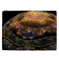 Fractal Cg Computer Graphics Sphere Fractal Art Water Organism Macro Photography Art Space Earth  Cosmetic Bag (xxl) by Vaneshart