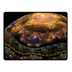 Fractal Cg Computer Graphics Sphere Fractal Art Water Organism Macro Photography Art Space Earth  Double Sided Fleece Blanket (small)  by Vaneshart