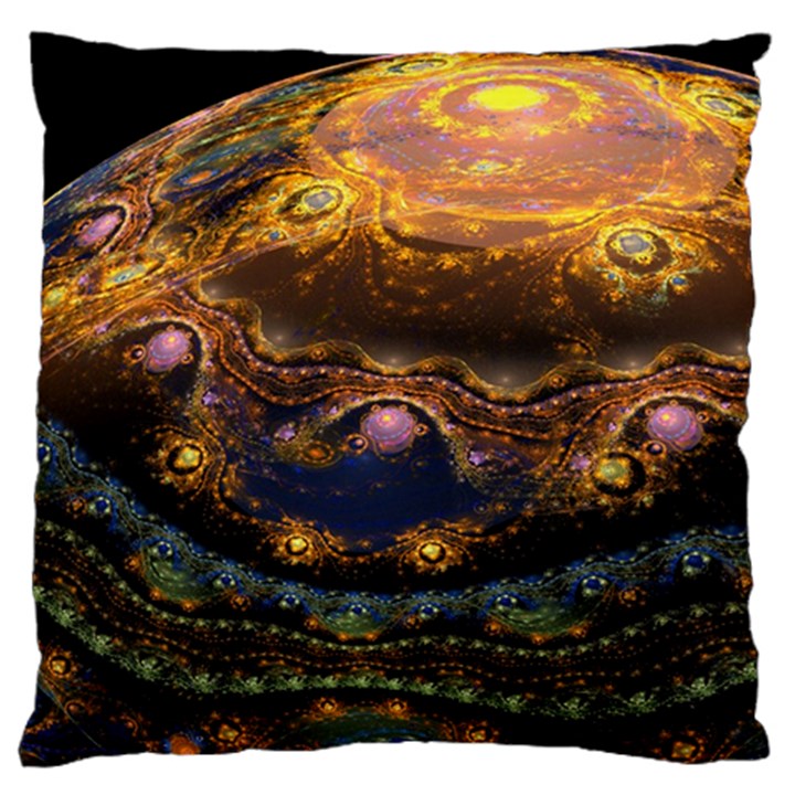 Fractal Cg Computer Graphics Sphere Fractal Art Water Organism Macro Photography Art Space Earth  Standard Flano Cushion Case (One Side)