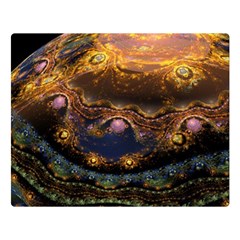 Fractal Cg Computer Graphics Sphere Fractal Art Water Organism Macro Photography Art Space Earth  Double Sided Flano Blanket (large)  by Vaneshart