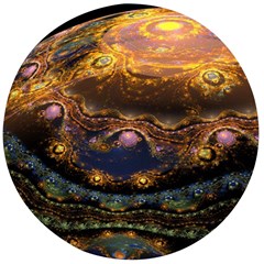 Fractal Cg Computer Graphics Sphere Fractal Art Water Organism Macro Photography Art Space Earth  Wooden Bottle Opener (round) by Vaneshart