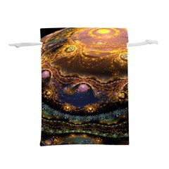 Fractal Cg Computer Graphics Sphere Fractal Art Water Organism Macro Photography Art Space Earth  Lightweight Drawstring Pouch (l) by Vaneshart