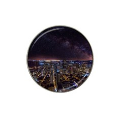 Light Sky Skyline Night Star Milky Way Cosmos Spiral City Skyscraper Urban Cityscape Dark San Franci Hat Clip Ball Marker (10 Pack) by Vaneshart