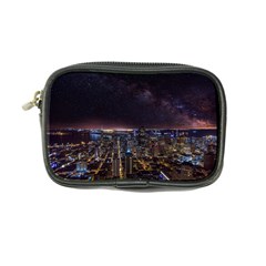 Light Sky Skyline Night Star Milky Way Cosmos Spiral City Skyscraper Urban Cityscape Dark San Franci Coin Purse by Vaneshart