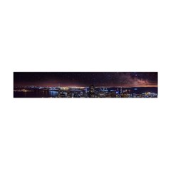 Light Sky Skyline Night Star Milky Way Cosmos Spiral City Skyscraper Urban Cityscape Dark San Franci Flano Scarf (mini) by Vaneshart