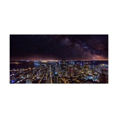 Light Sky Skyline Night Star Milky Way Cosmos Spiral City Skyscraper Urban Cityscape Dark San Franci Yoga Headband by Vaneshart