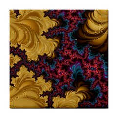 Creative Abstract Structure Texture Flower Pattern Black Material Textile Art Colors Design  Tile Coaster by Vaneshart