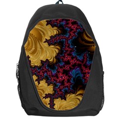 Creative Abstract Structure Texture Flower Pattern Black Material Textile Art Colors Design  Backpack Bag by Vaneshart