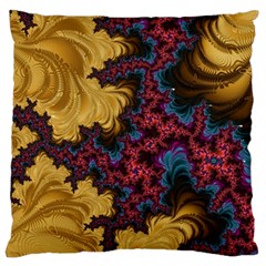 Creative Abstract Structure Texture Flower Pattern Black Material Textile Art Colors Design  Standard Flano Cushion Case (one Side) by Vaneshart