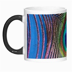 Nature Bird Wing Texture Animal Male Wildlife Decoration Pattern Line Green Color Blue Colorful Morph Mugs by Vaneshart