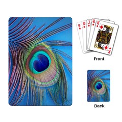 Nature Bird Wing Texture Animal Male Wildlife Decoration Pattern Line Green Color Blue Colorful Playing Cards Single Design (rectangle) by Vaneshart