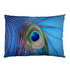 Nature Bird Wing Texture Animal Male Wildlife Decoration Pattern Line Green Color Blue Colorful Pillow Case by Vaneshart