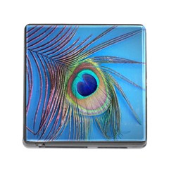 Nature Bird Wing Texture Animal Male Wildlife Decoration Pattern Line Green Color Blue Colorful Memory Card Reader (square 5 Slot) by Vaneshart